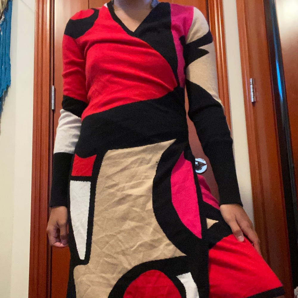 Wrap sweater dress by DVF